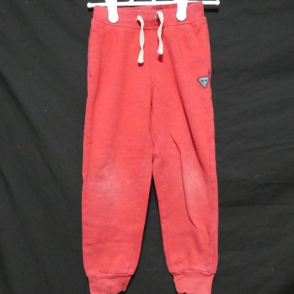 GUESS LOS ANGELES medium (5/6) red sweatpants w/ front pockets, EUC - Picture 1 of 11